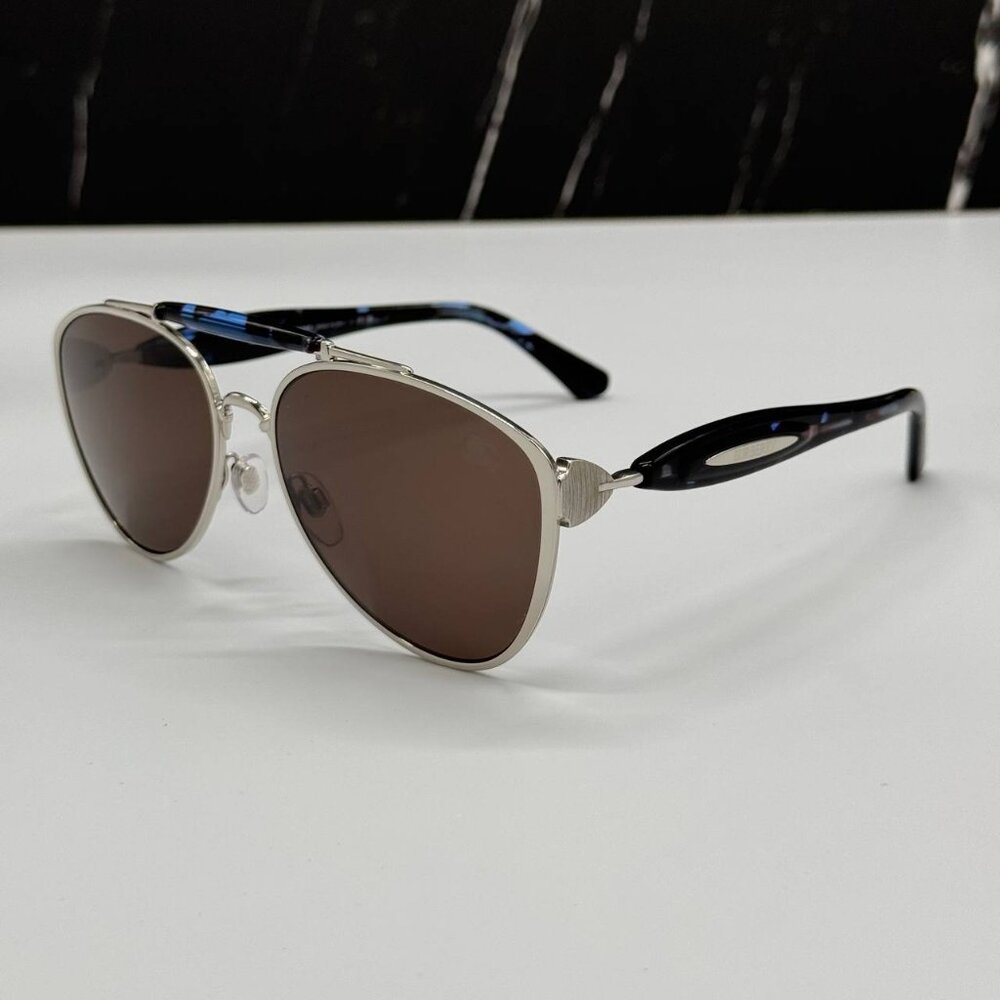 NEW BURBERRY BE3160 1005/73 SILVER BLACK UNISEX SUNGLASSES BURBERRY BE3160 10057 - Picture 6 of 12